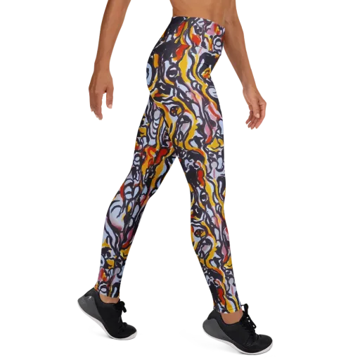 Saffron After Dark on a Yoga Leggings
