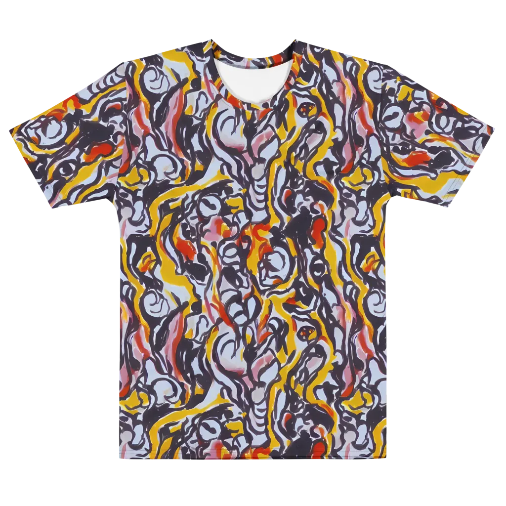 Saffron After Dark on Men's Cotton Crew Neck T-Shirt — Front