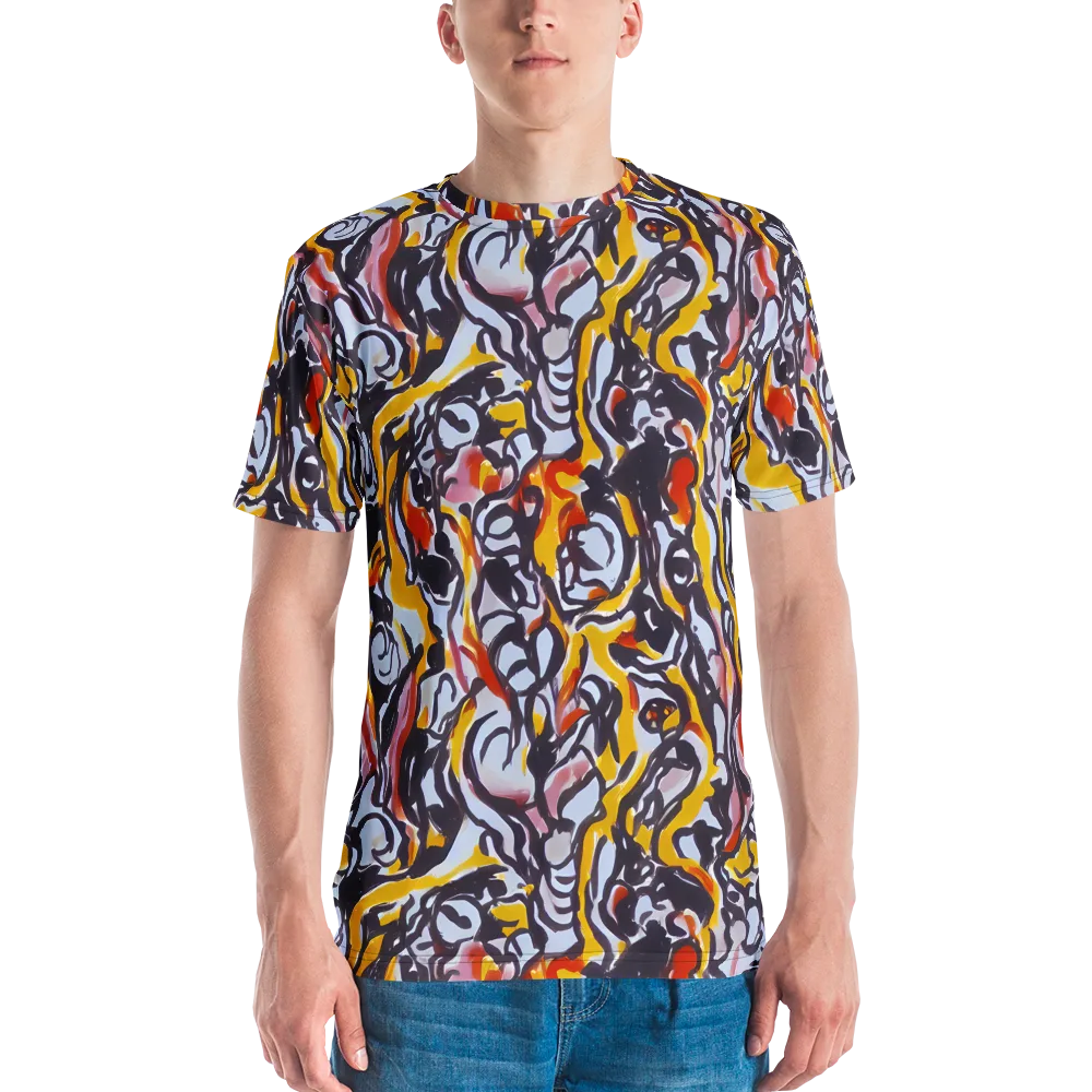 Saffron After Dark on Men's Crew Neck T-Shirt — Front