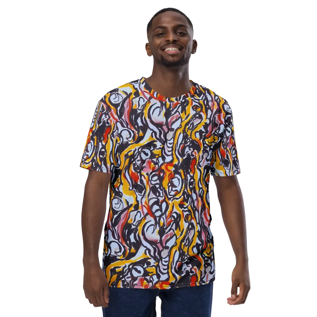 Saffron After Dark on Men's Crew Neck T-Shirt — Front