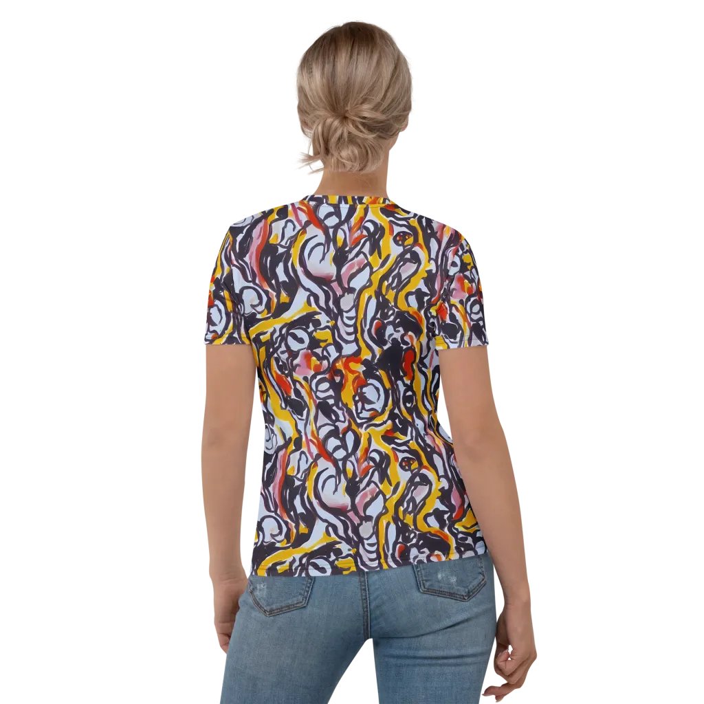 Saffron After Dark on Women's Crew Neck T-Shirt — Back