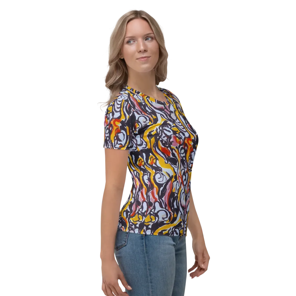 Saffron After Dark on Women's Crew Neck T-Shirt — Right