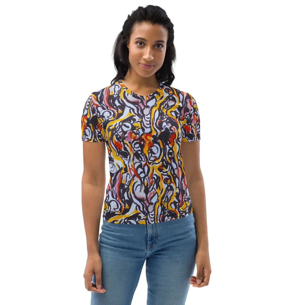 Saffron After Dark on Women's Crew Neck T-Shirt — Front