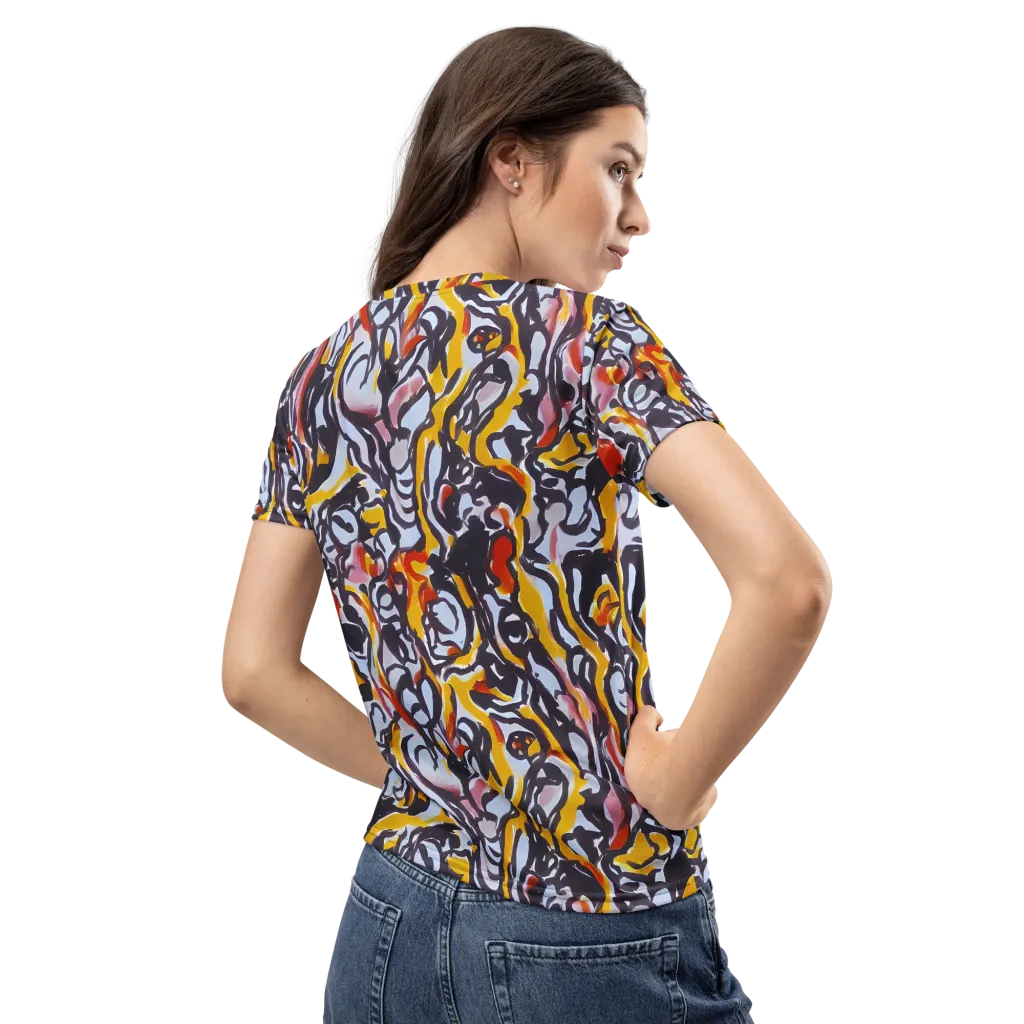 Saffron After Dark on Women's Crew Neck T-Shirt — Back
