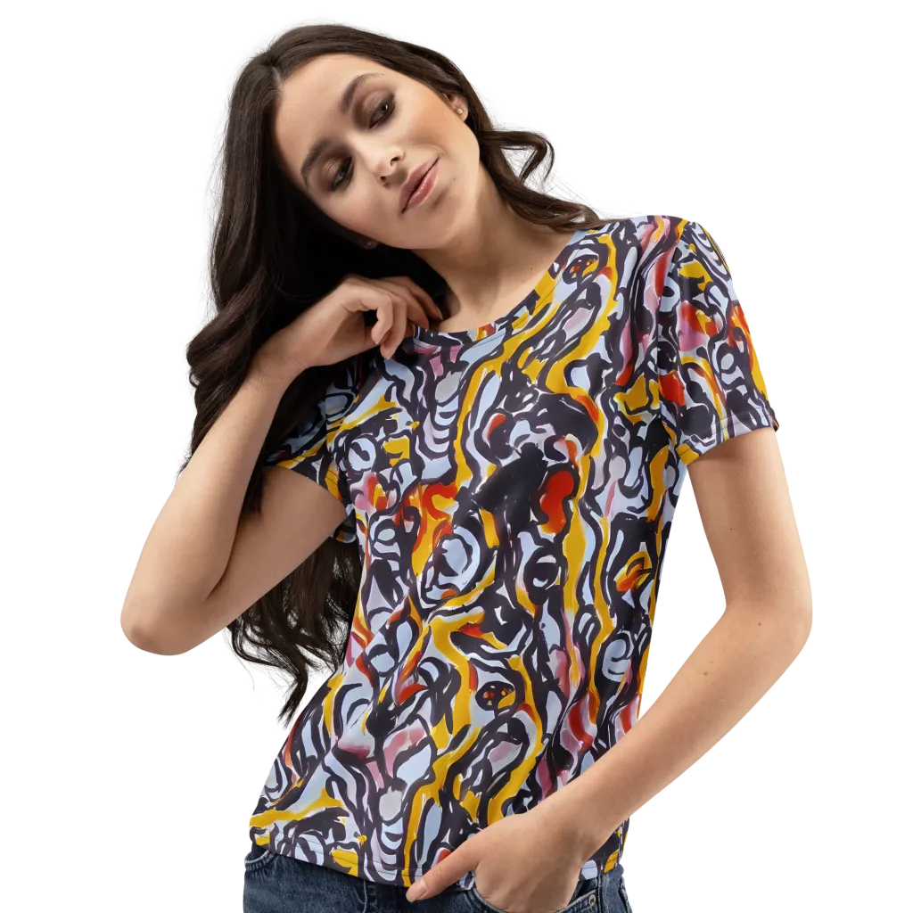 Saffron After Dark on Women's Crew Neck T-Shirt — Left Front