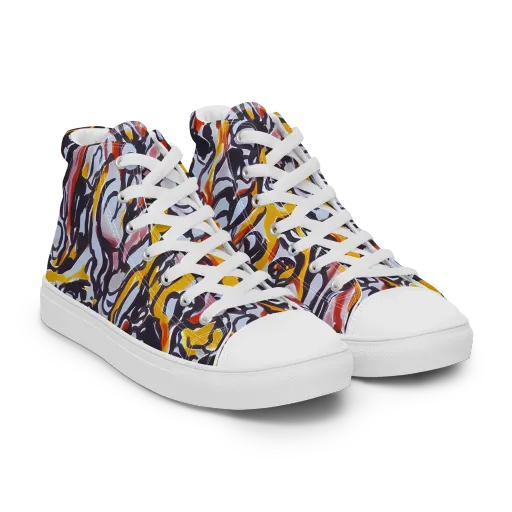 Saffron After Dark on a Women's High Top Canvas Shoes