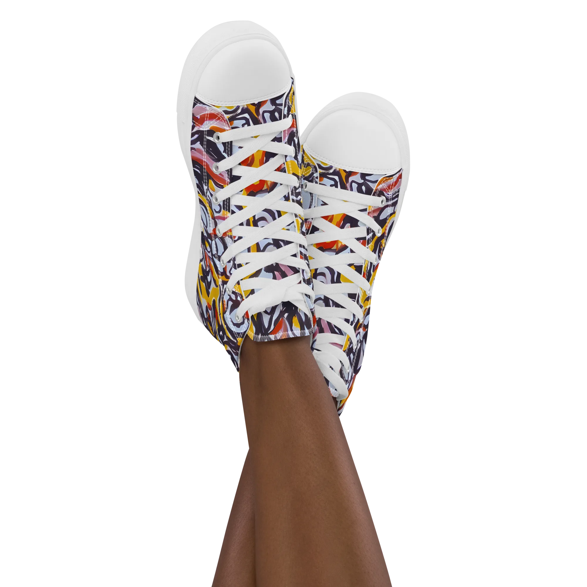 Saffron After Dark on Women's High Top Canvas Shoes — Front