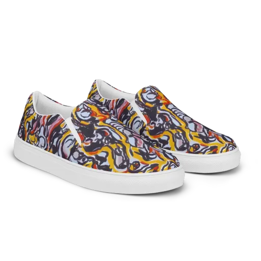 Saffron After Dark on a Men's Slip-On Canvas Shoes