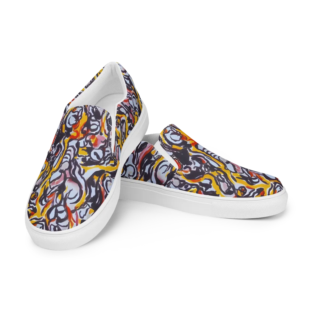 Saffron After Dark on Men's Slip-On Canvas Shoes — Left Front