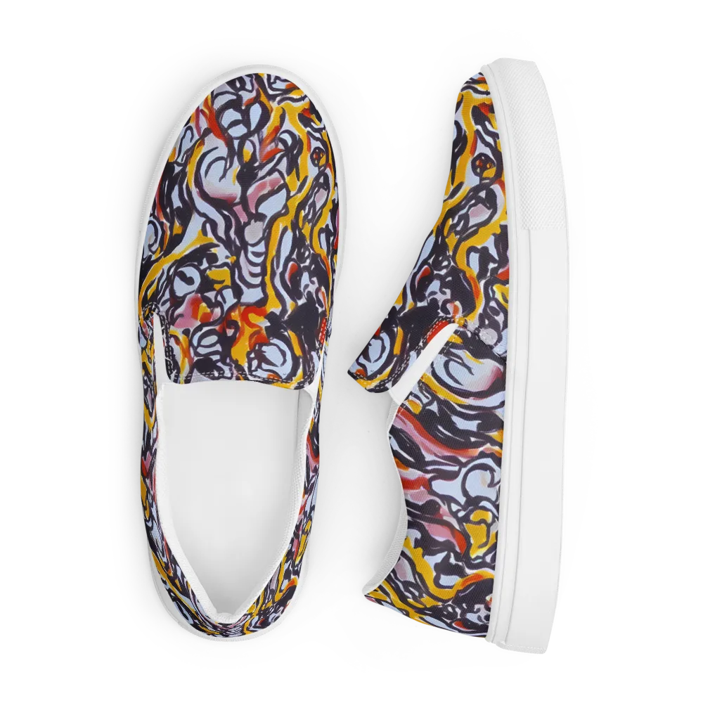 Saffron After Dark on Men's Slip-On Canvas Shoes — Front