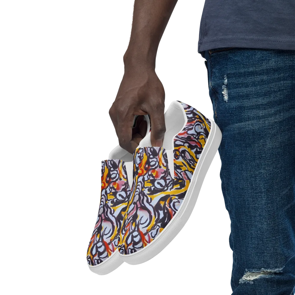 Saffron After Dark on Men's Slip-On Canvas Shoes — Left Front