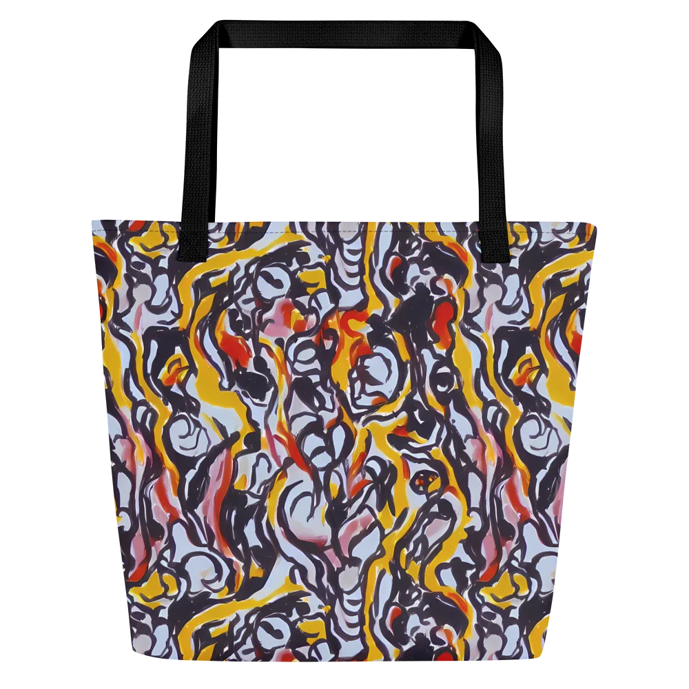 Saffron After Dark on Large Tote Bag W/ Pocket — Front