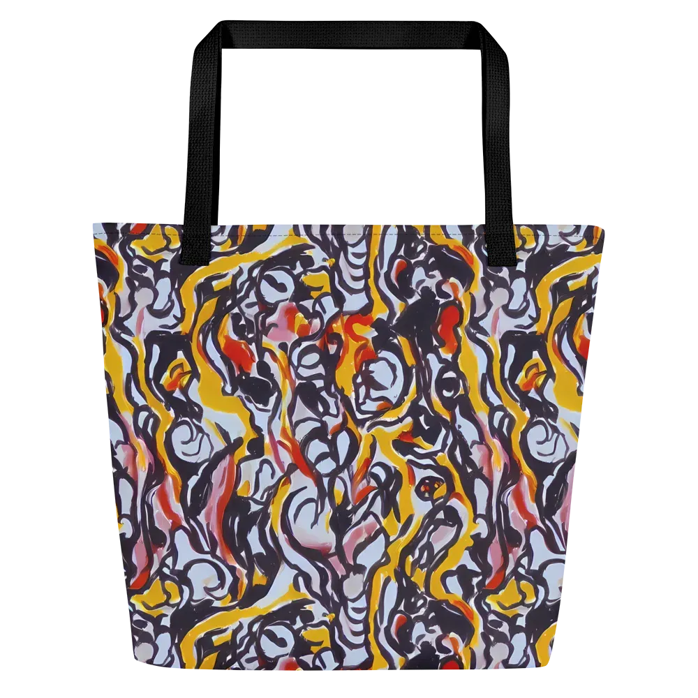 Saffron After Dark on Large Tote Bag W/ Pocket — Front