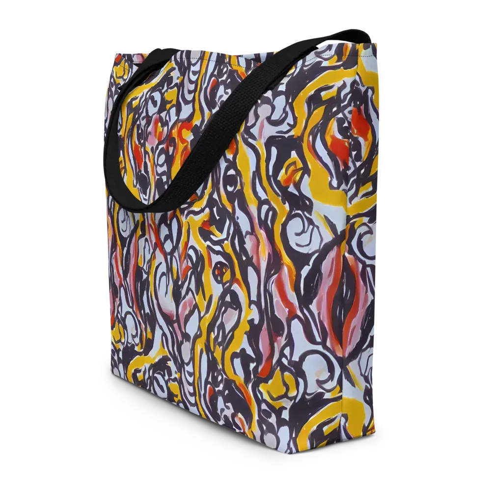 Saffron After Dark on Large Tote Bag W/ Pocket — Front