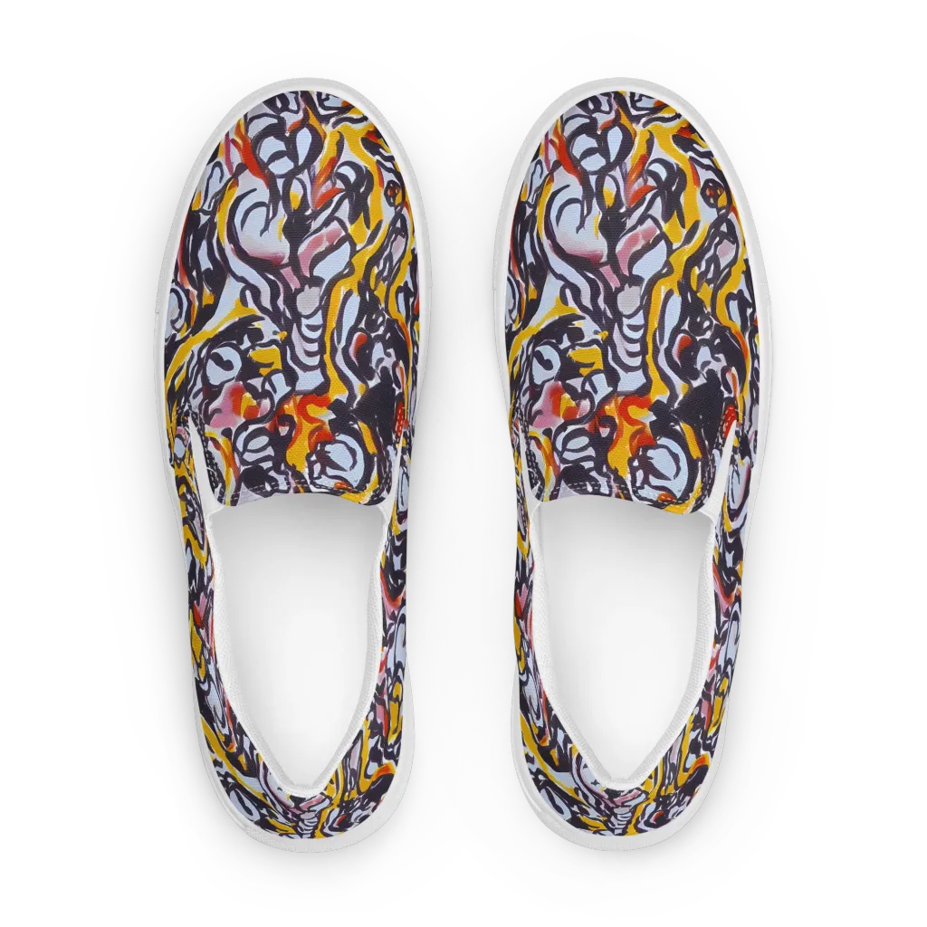 Saffron After Dark on Women's Slip-On Canvas Shoes — Front
