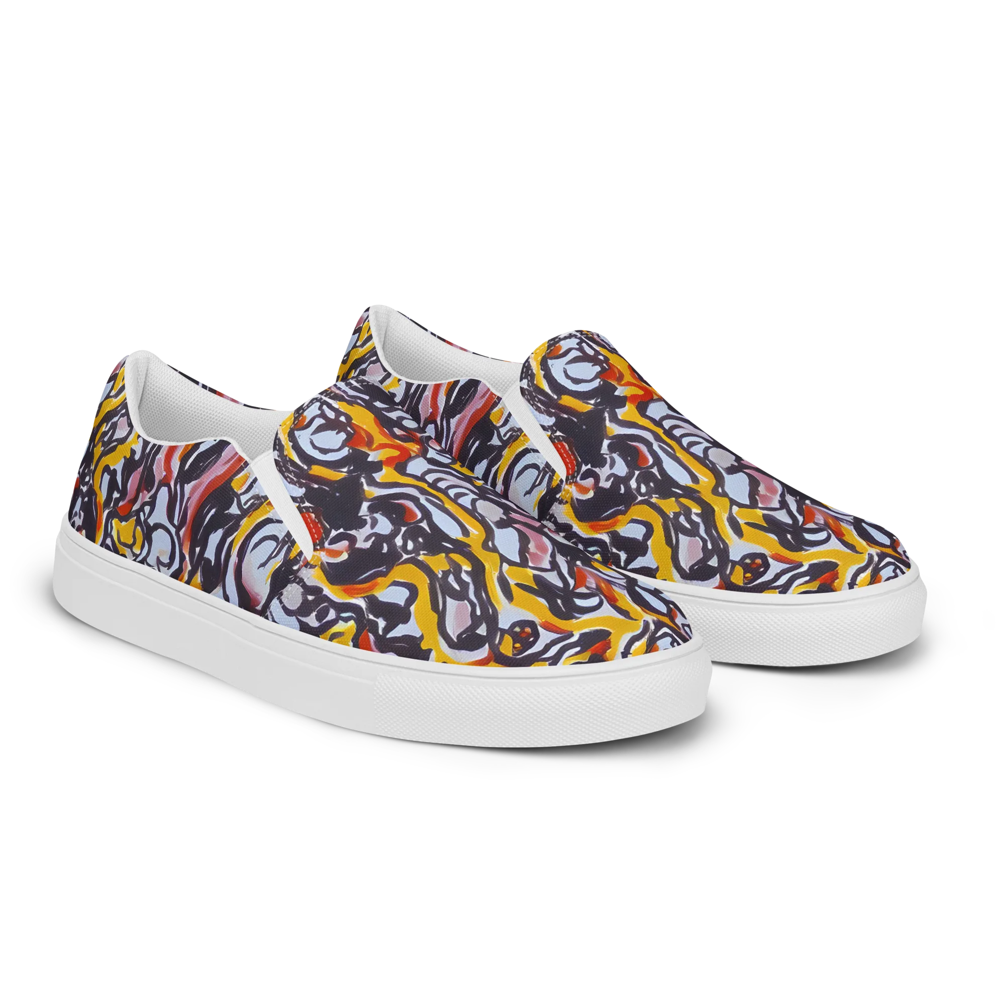 Saffron After Dark on Women's Slip-On Canvas Shoes — Right Front