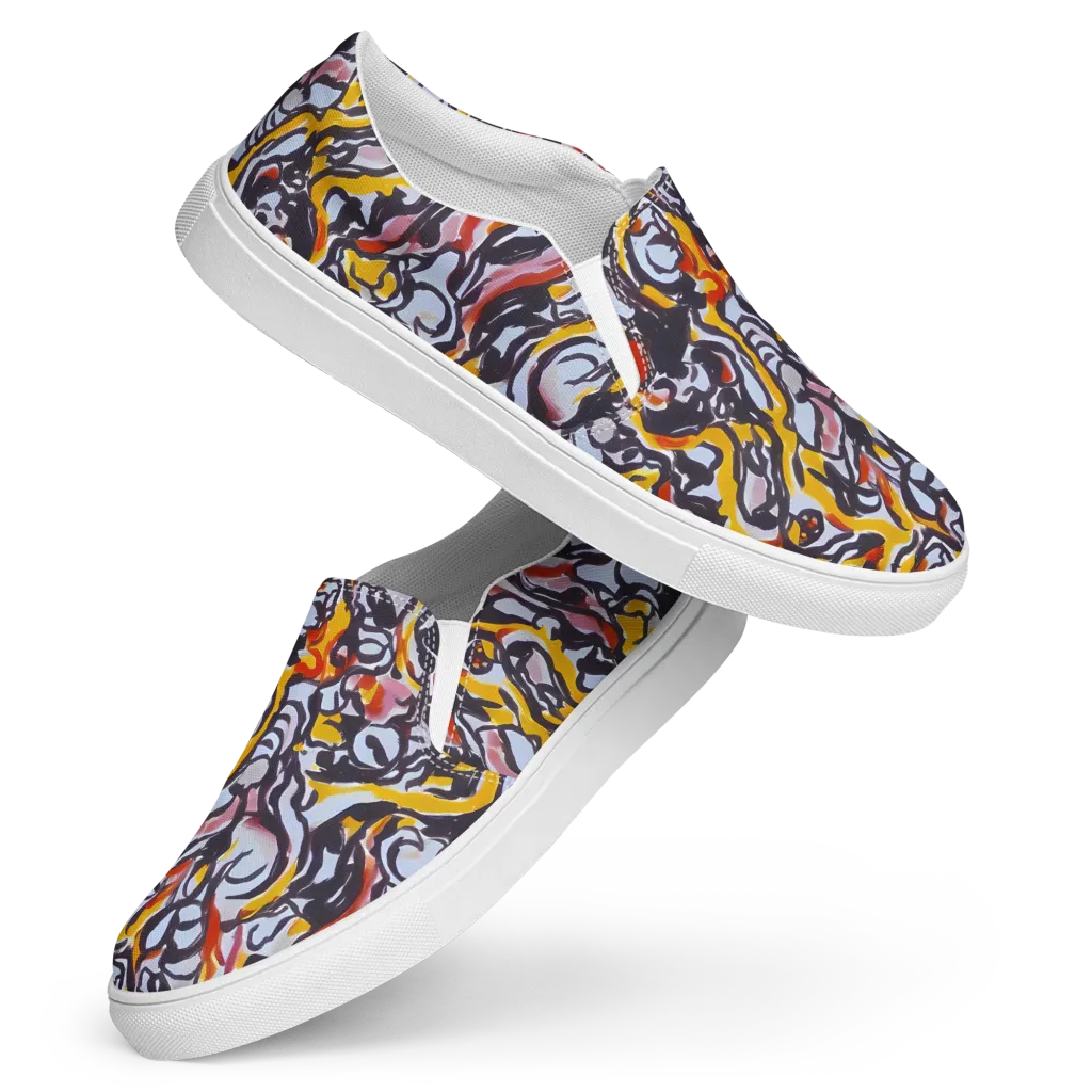 Saffron After Dark on Women's Slip-On Canvas Shoes — Front