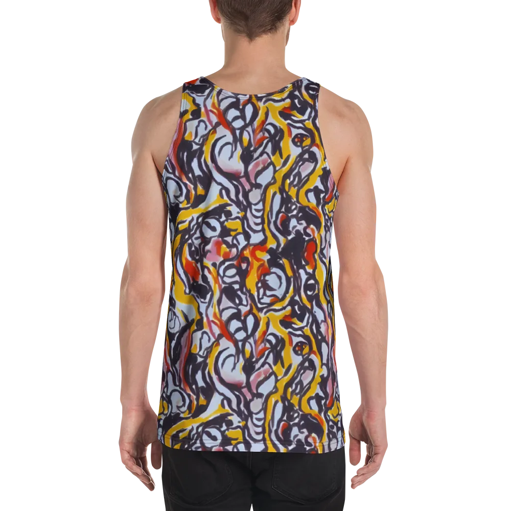 Saffron After Dark on Men's Tank Top — Back