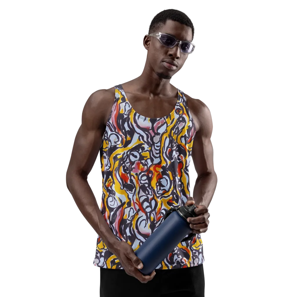 Saffron After Dark on Men's Tank Top — Front