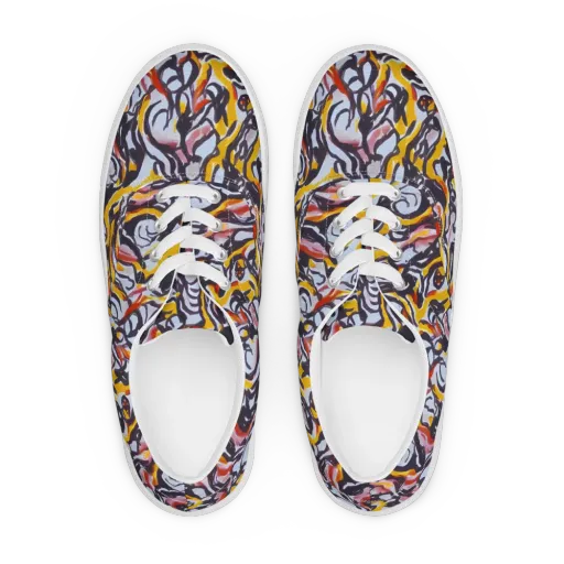 Saffron After Dark on a Men's Lace-Up Canvas Shoes