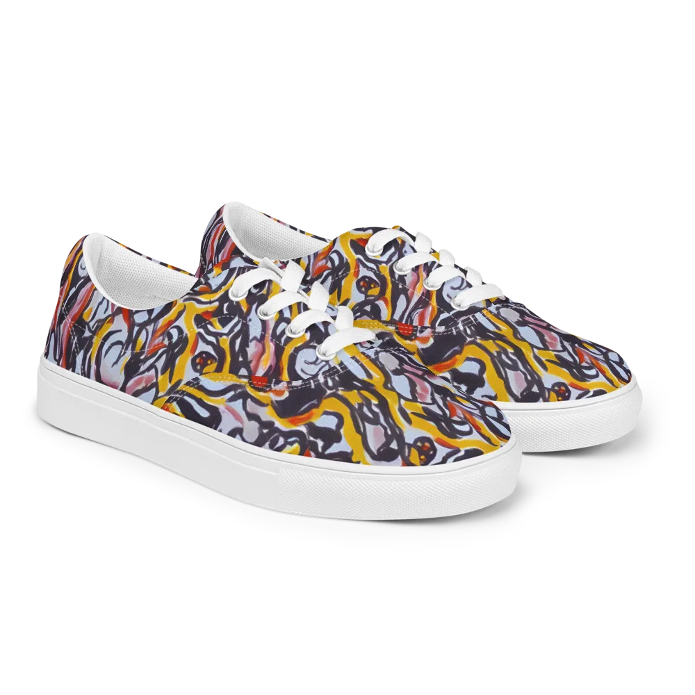 Saffron After Dark on Men's Lace-Up Canvas Shoes — Right Front