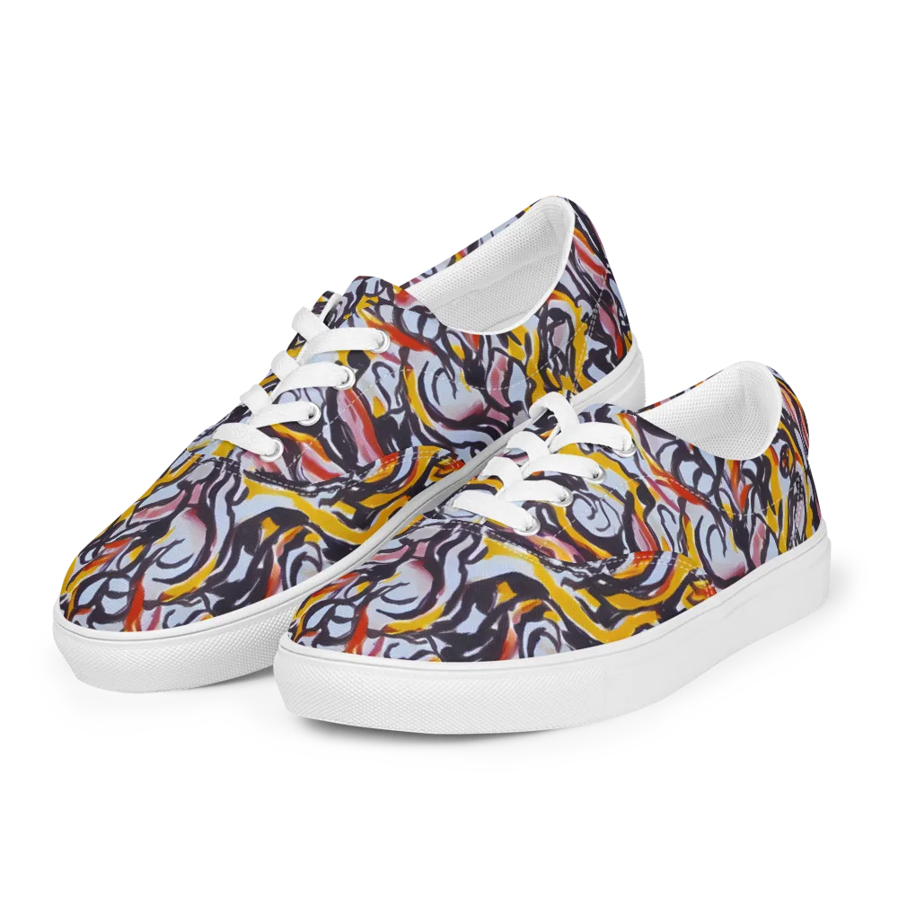 Saffron After Dark on Men's Lace-Up Canvas Shoes — Left Front