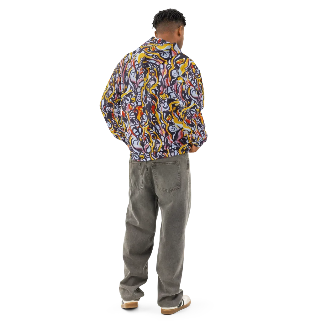 Saffron After Dark on Cotton Hoodie — Back