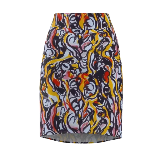 Saffron After Dark on a Pencil Skirt