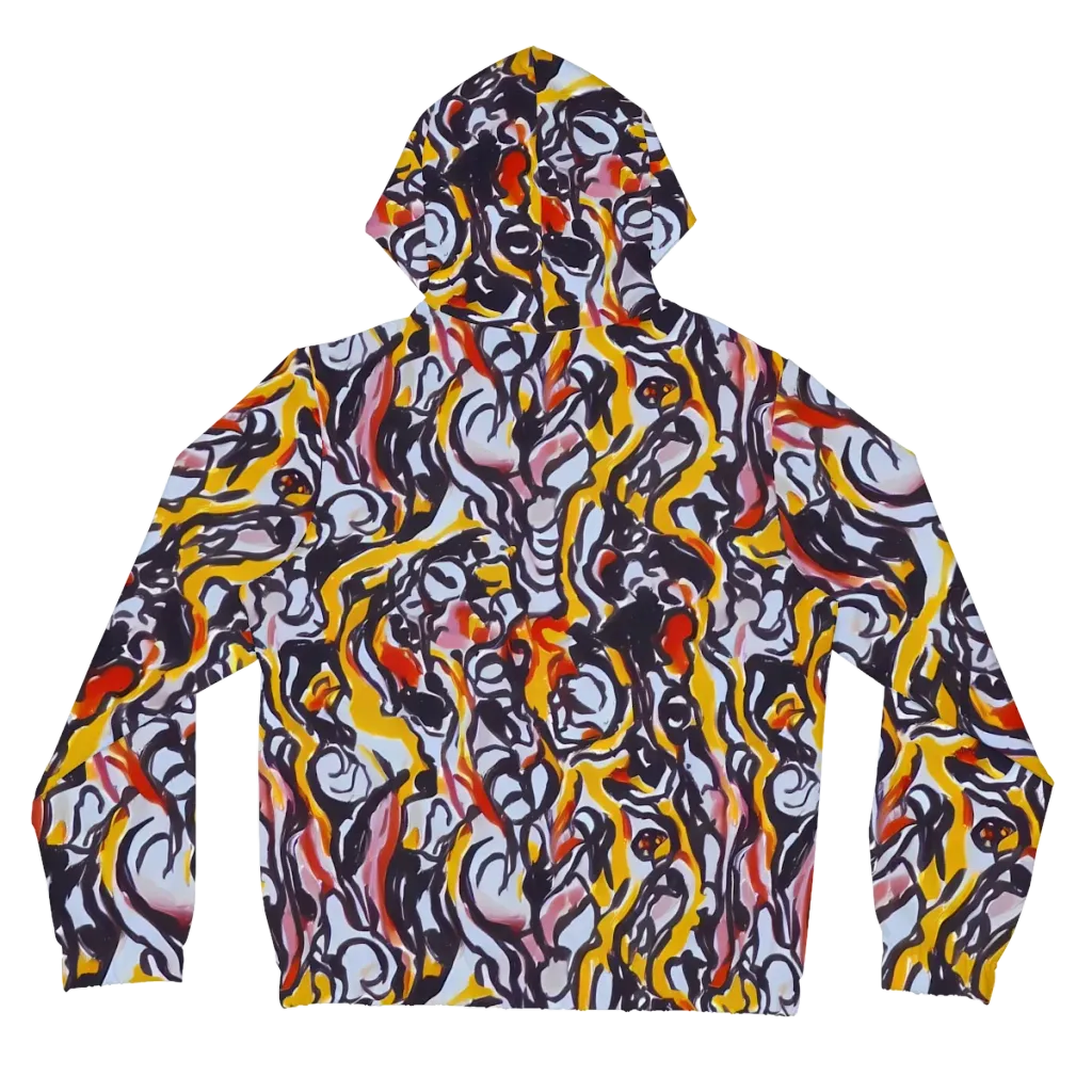 Saffron After Dark on Women's Full-Zip Hoodie — Back
