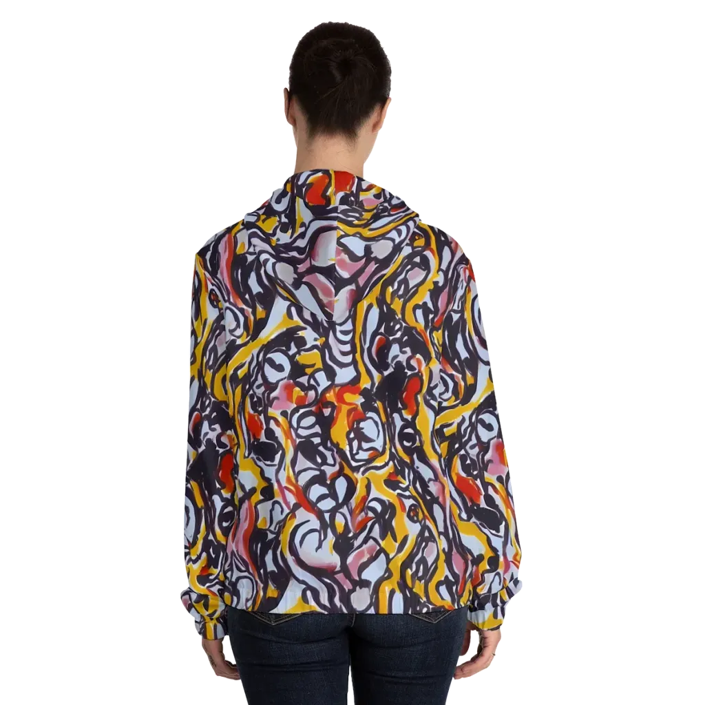 Saffron After Dark on Women's Full-Zip Hoodie — Back On Person