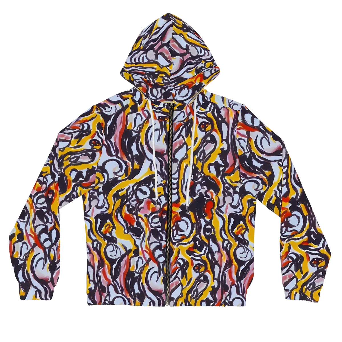 Saffron After Dark on Women's Full-Zip Hoodie — Front
