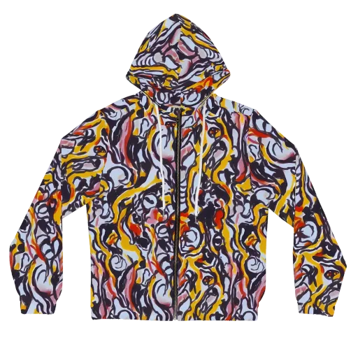 Saffron After Dark on a Women's Full-Zip Hoodie