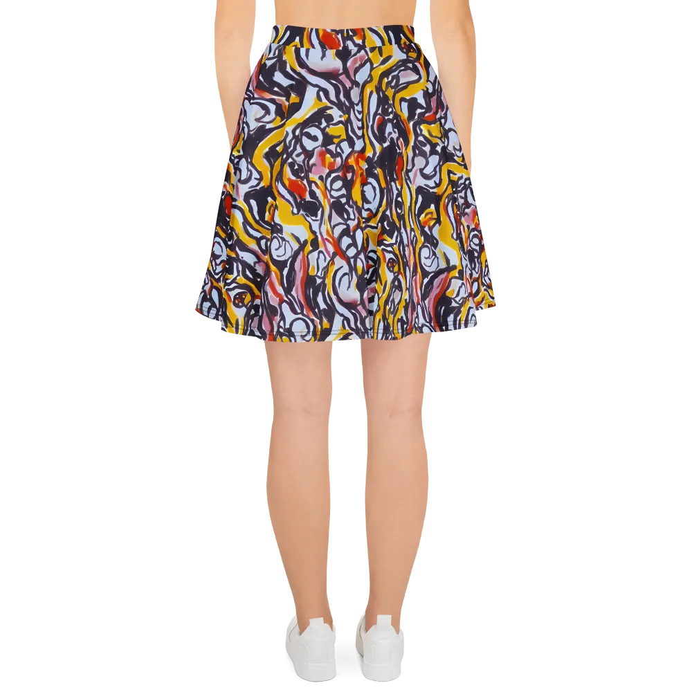 Saffron After Dark on Skater Skirt — Back