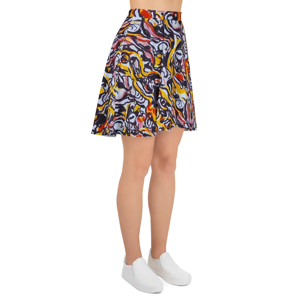 Saffron After Dark on Skater Skirt — Right