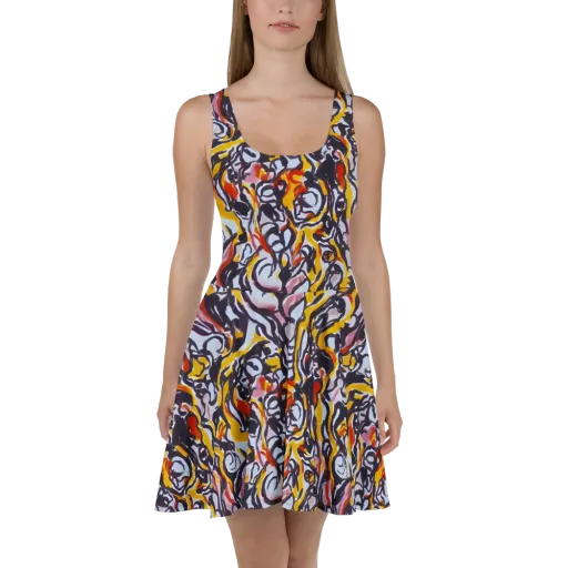 Saffron After Dark on a Skater Dress