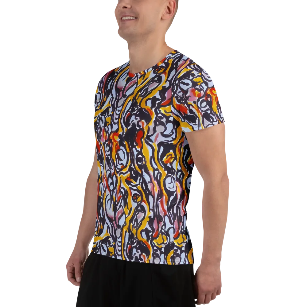 Saffron After Dark on Men's Athletic T-Shirt — Left