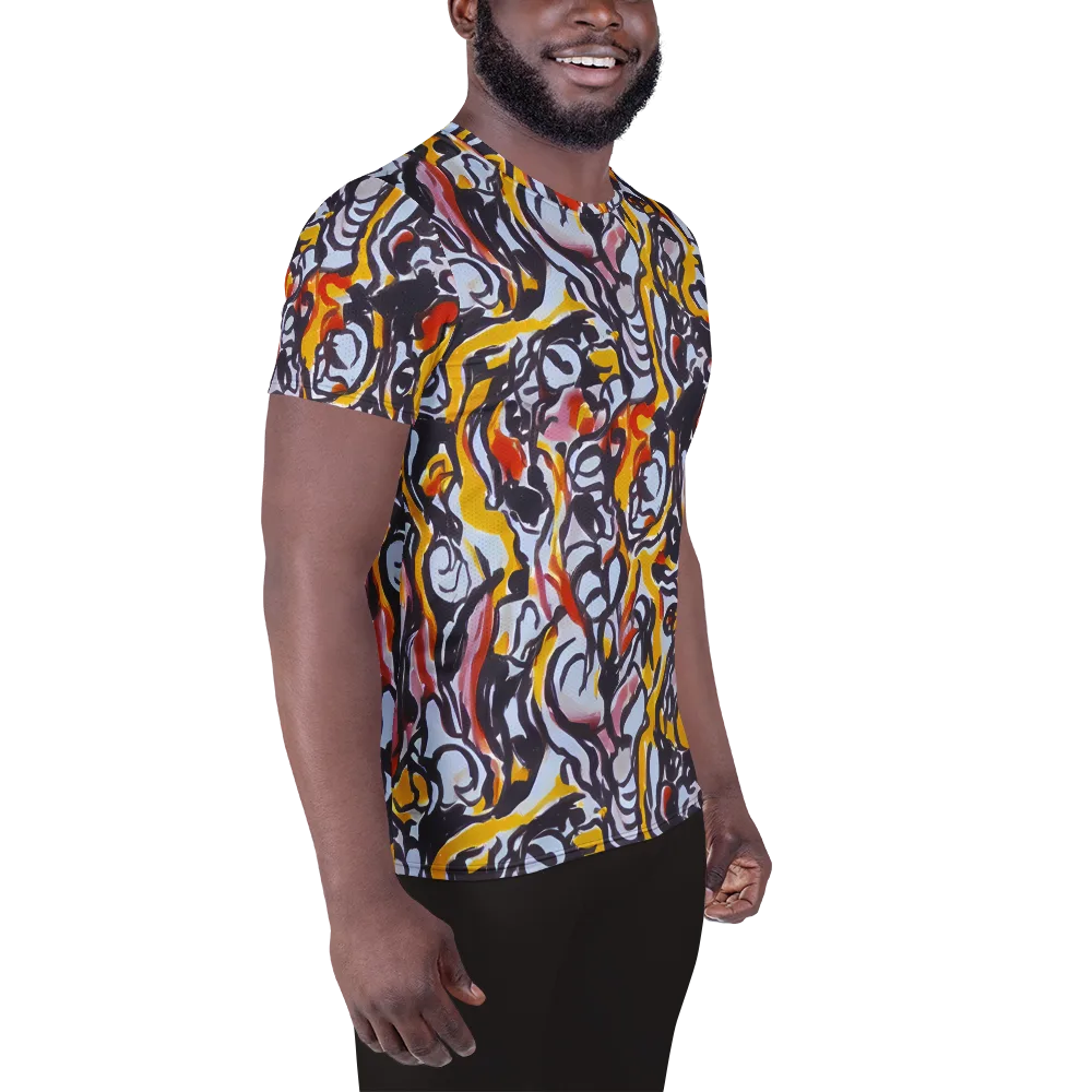 Saffron After Dark on Men's Athletic T-Shirt — Right