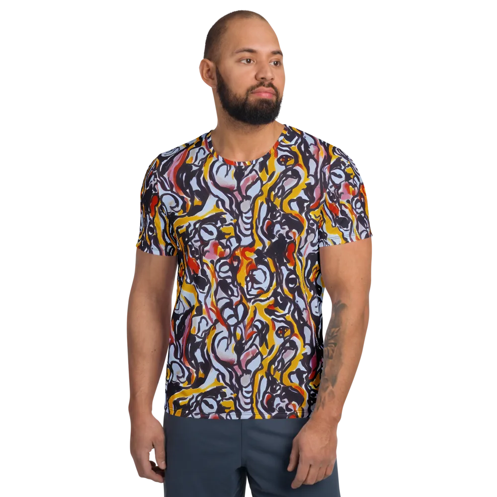 Saffron After Dark on Men's Athletic T-Shirt — Front