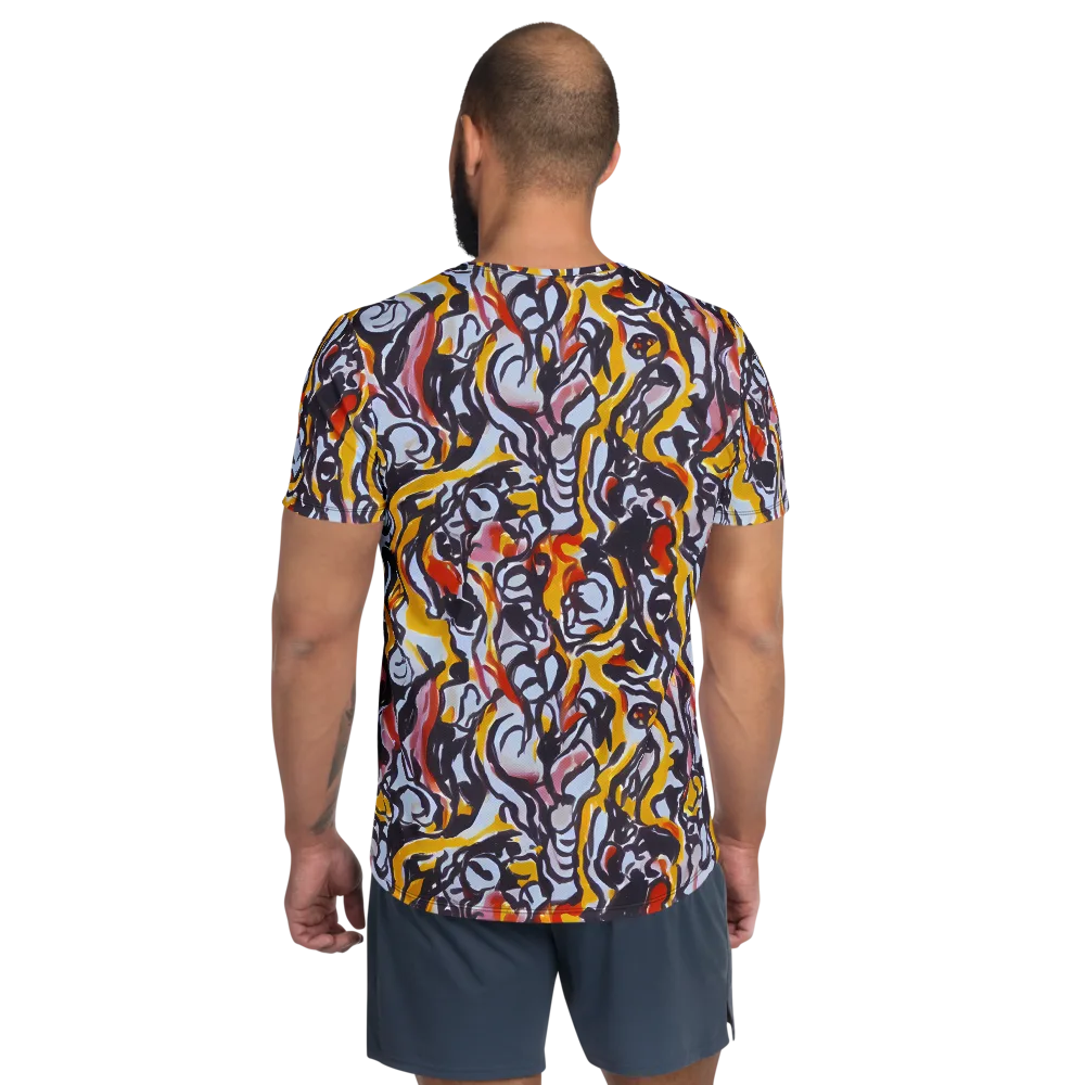 Saffron After Dark on Men's Athletic T-Shirt — Back