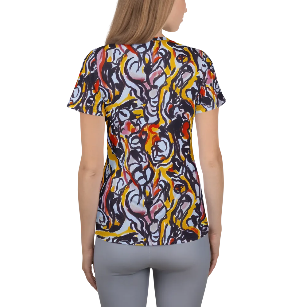 Saffron After Dark on Women's Athletic T-Shirt — Back