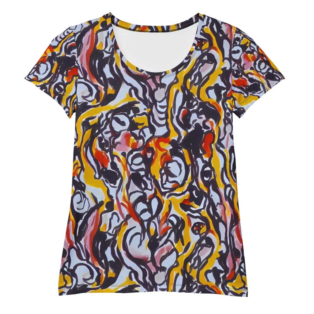 Saffron After Dark on Women's Athletic T-Shirt — Front