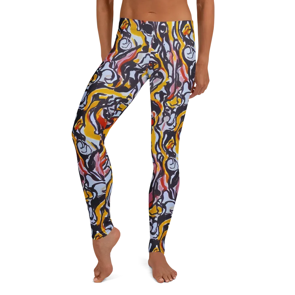 Saffron After Dark on Leggings — Front