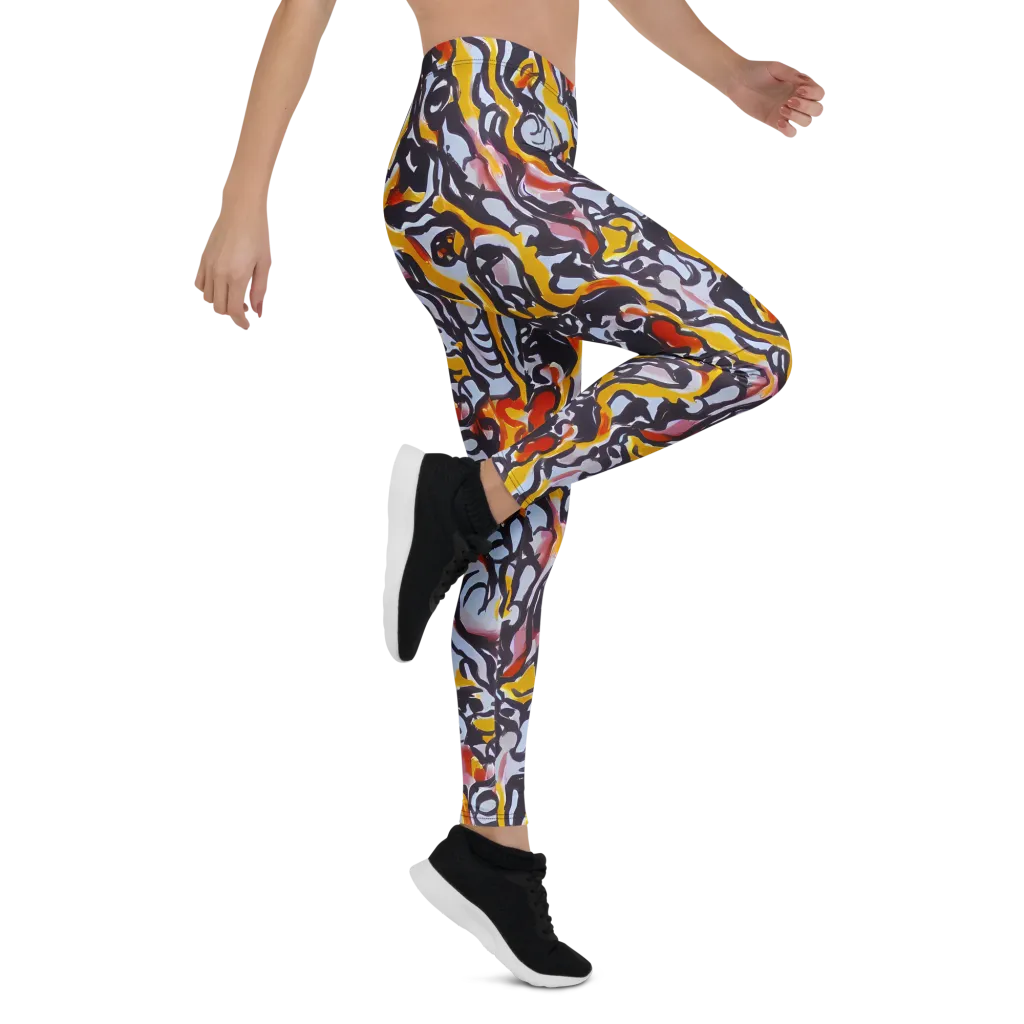 Saffron After Dark on Leggings — Right