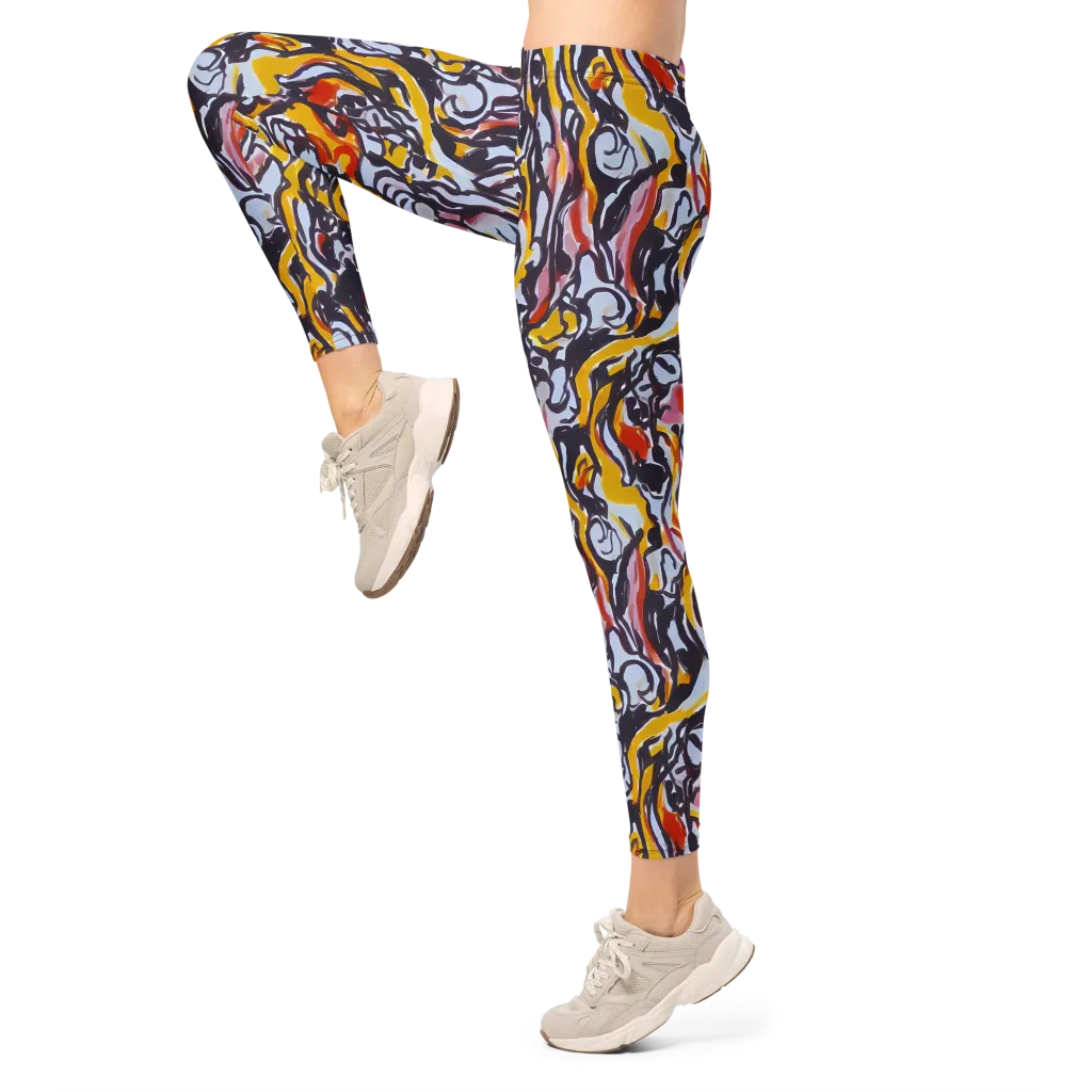 Saffron After Dark on Leggings — Left