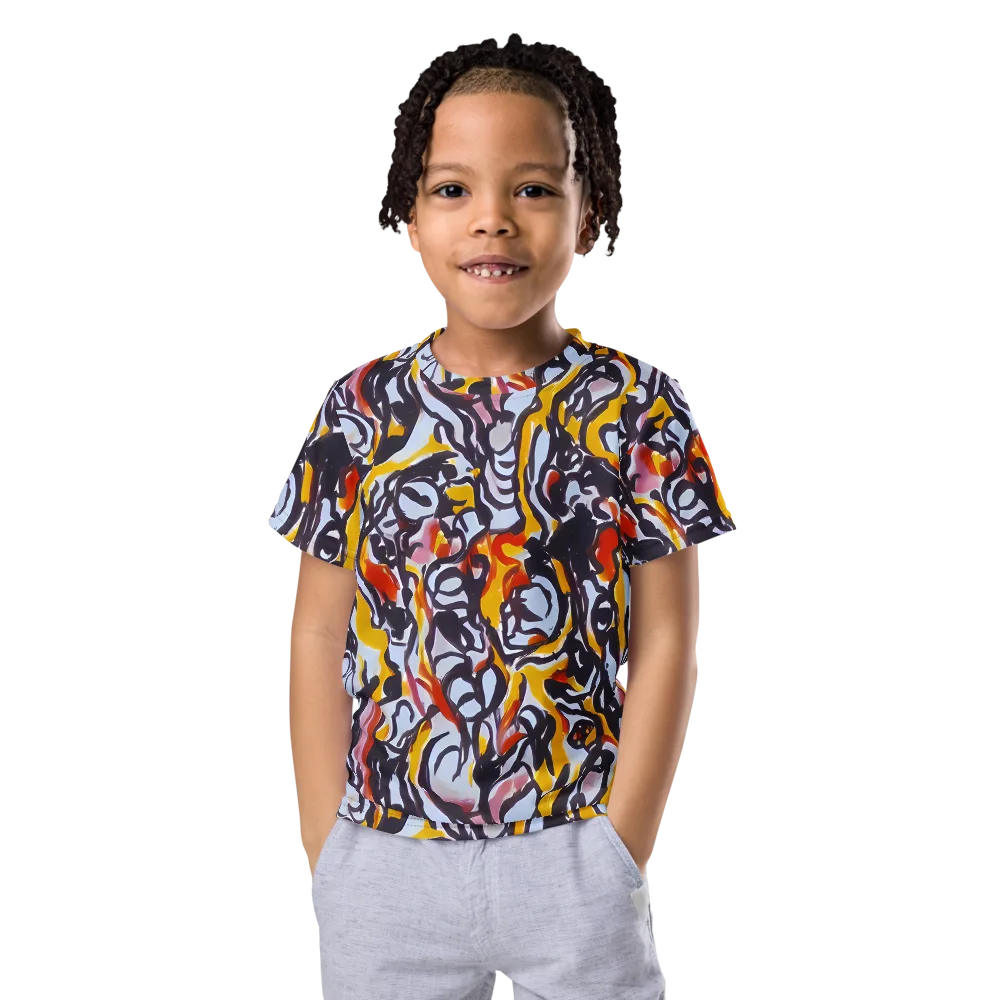 Saffron After Dark on Kids Crew Neck T-Shirt — Front
