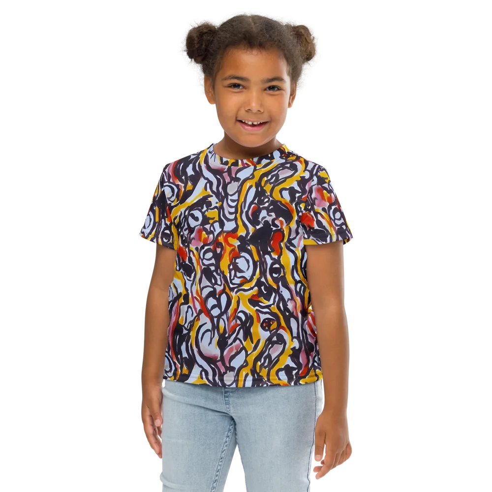 Saffron After Dark on Kids Crew Neck T-Shirt — Front