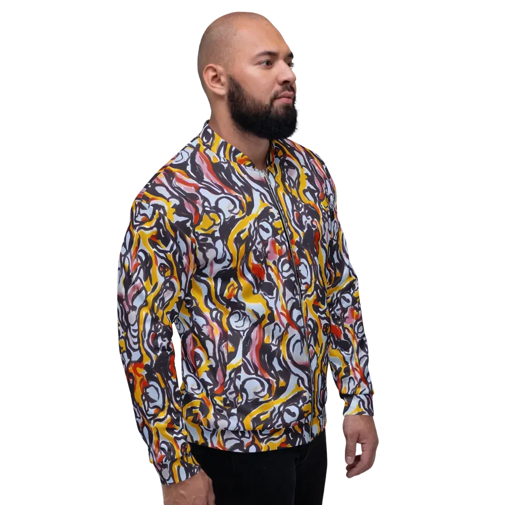 Saffron After Dark on Bomber Jacket — Right