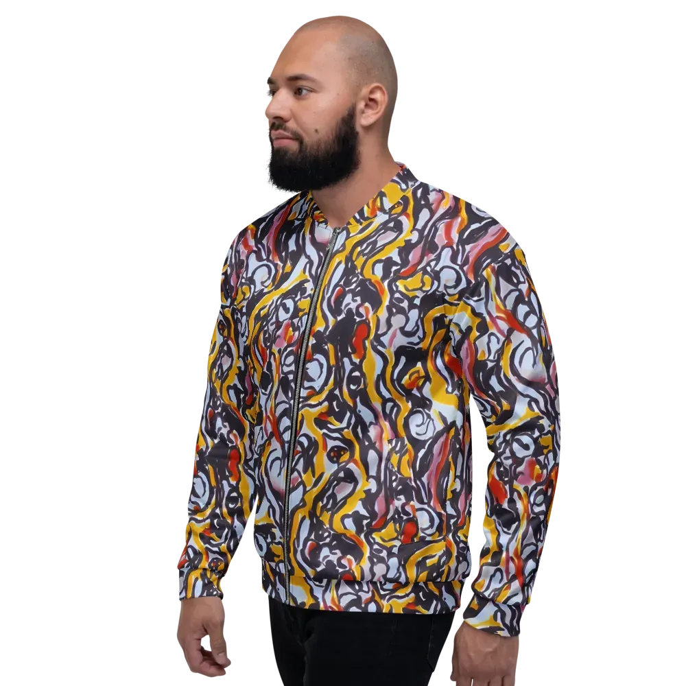 Saffron After Dark on Bomber Jacket — Left