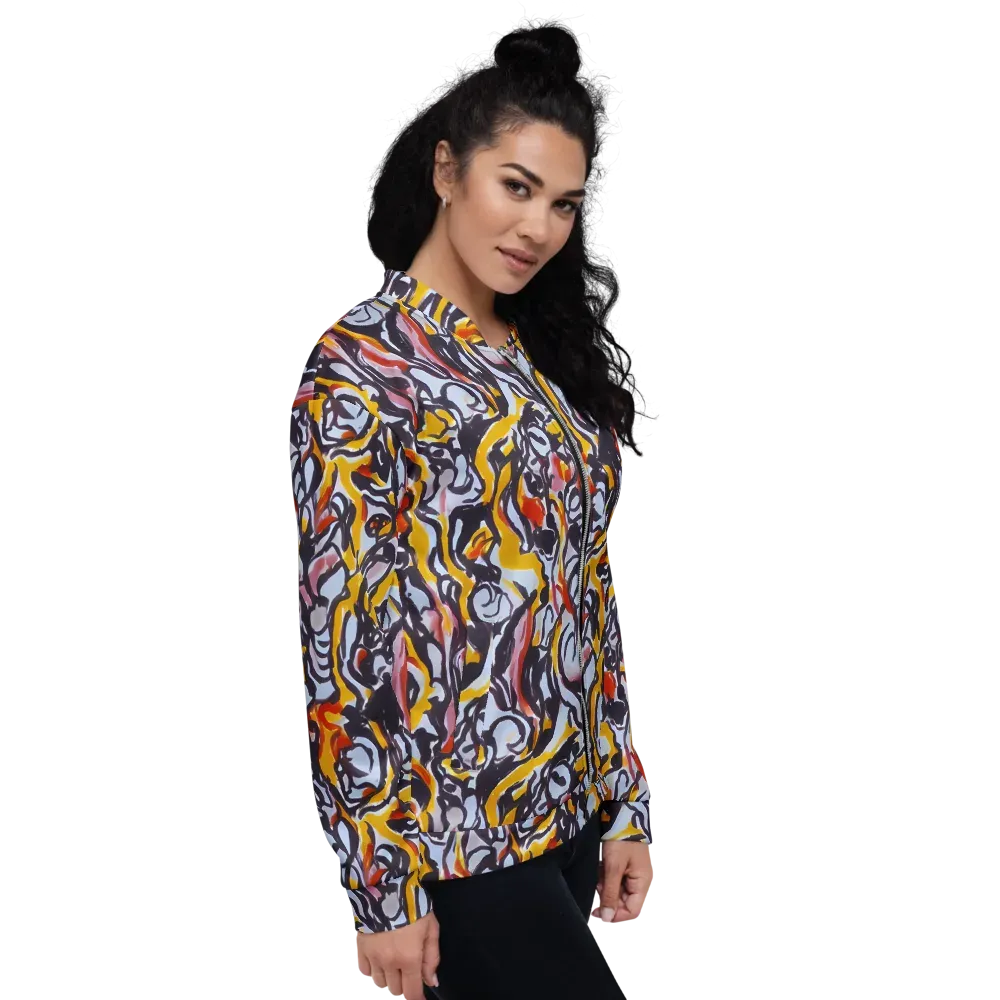Saffron After Dark on Bomber Jacket — Right