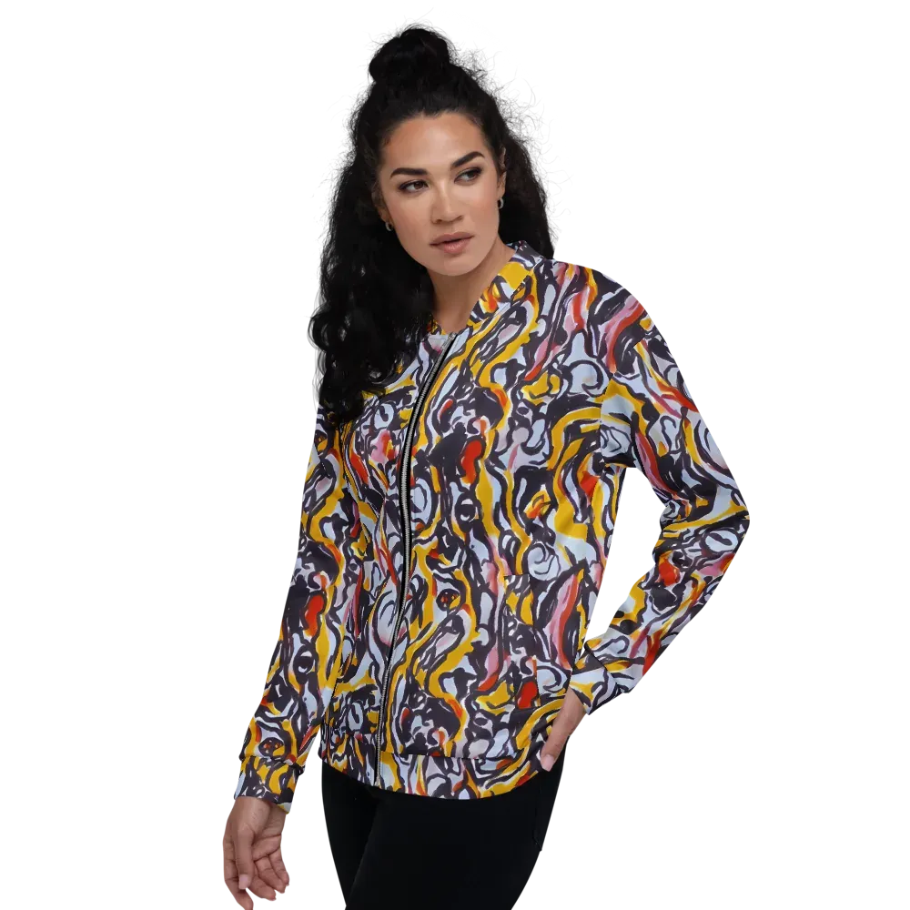 Saffron After Dark on Bomber Jacket — Left